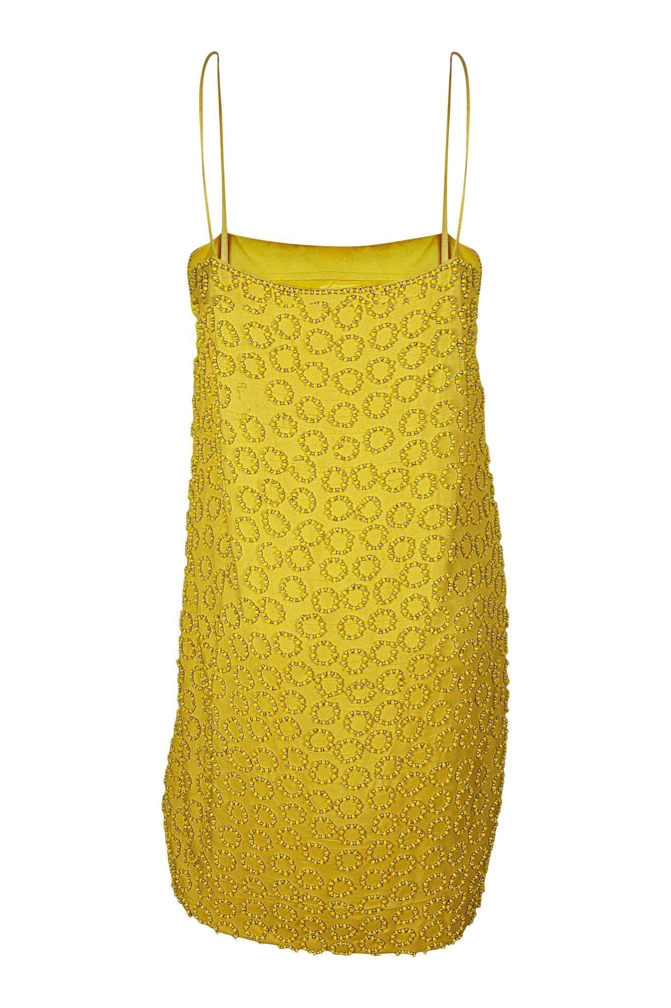OLEG CASSINI Canary Yellow Silk Suit (s)-Oleg Cassini-The Freperie