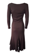 Load image into Gallery viewer, PAGANI MILANO Brown Long Sleeved Fitted Dress (UK 6)-Pagani Milano-The Freperie
