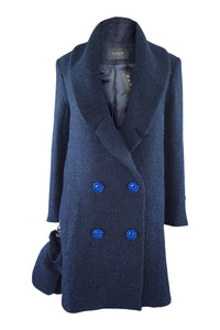 PAPER LONDON Blue Wool Rainbow Coat (UK 10)-Paper London-The Freperie