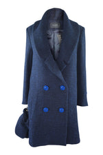Load image into Gallery viewer, PAPER LONDON Blue Wool Rainbow Coat (UK 10)-Paper London-The Freperie

