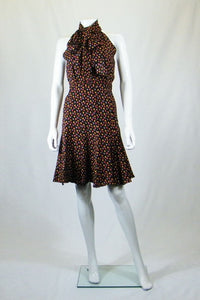 PAUL & JOE Paris Domino Polka Dot Pussy Bow Dress (UK 8)-Paul & Joe Paris-The Freperie