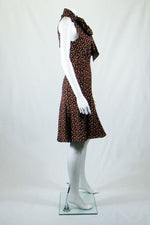 Load image into Gallery viewer, PAUL &amp; JOE Paris Domino Polka Dot Pussy Bow Dress (UK 8)-Paul &amp; Joe Paris-The Freperie
