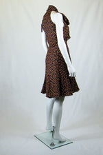 Load image into Gallery viewer, PAUL &amp; JOE Paris Domino Polka Dot Pussy Bow Dress (UK 8)-Paul &amp; Joe Paris-The Freperie
