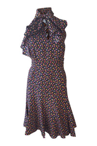 PAUL & JOE Paris Domino Polka Dot Pussy Bow Dress (UK 8)-Paul & Joe Paris-The Freperie