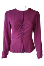 Load image into Gallery viewer, PAUL by PAUL SMITH Purple Peplum Long Sleeve Top (42)-Paul Smith-The Freperie
