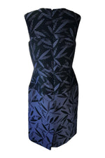 Load image into Gallery viewer, PAUL SMITH Silk Blue Green Leaf Print Sleeveless Shift Dress (IT 44)-Paul Smith-The Freperie
