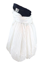 Load image into Gallery viewer, PAULE KA White Silk Blend Bubble Hem Strapless Dress (FR 40)-Paule Ka-The Freperie
