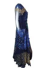 Load image into Gallery viewer, PETER PILOTTO Midnight Blue AW 2019 Hand Painted Tulle Ball Gown (UK 6)-Peter Pilotto-The Freperie
