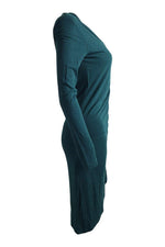 Load image into Gallery viewer, PHARD Green Long Sleeved V Neck Fitted Dress (S)-Phard-The Freperie
