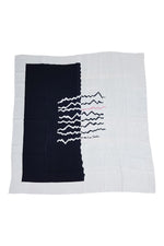 Load image into Gallery viewer, PIERRE CARDIN Geometric Black White and Pink Scarf 94cm-Pierre Cardin-The Freperie
