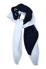 Load image into Gallery viewer, PIERRE CARDIN Geometric Black White and Pink Scarf 94cm-Pierre Cardin-The Freperie
