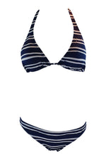 Load image into Gallery viewer, PILY Q Nautical Stripe Bikini (UK 10)-PILYQ-The Freperie
