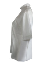 Load image into Gallery viewer, PLAN C White Poplin Crew Neck Short Sleeved Shirt (IT 38)-PLAN C-The Freperie
