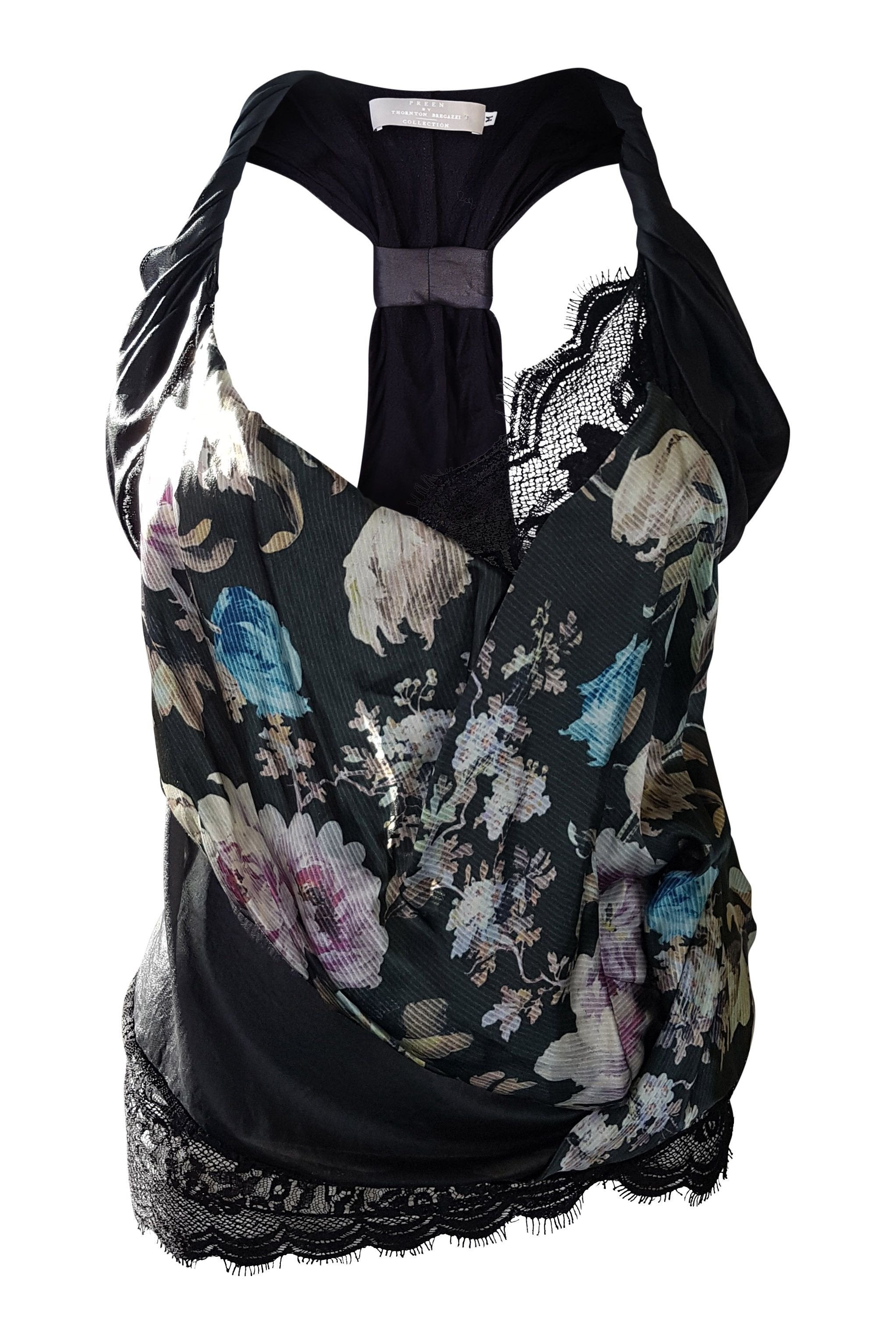 PREEN Thornton Bregazzi Silk and Lace Camisole (M)-Preen by Thornton Bregazzi-The Freperie