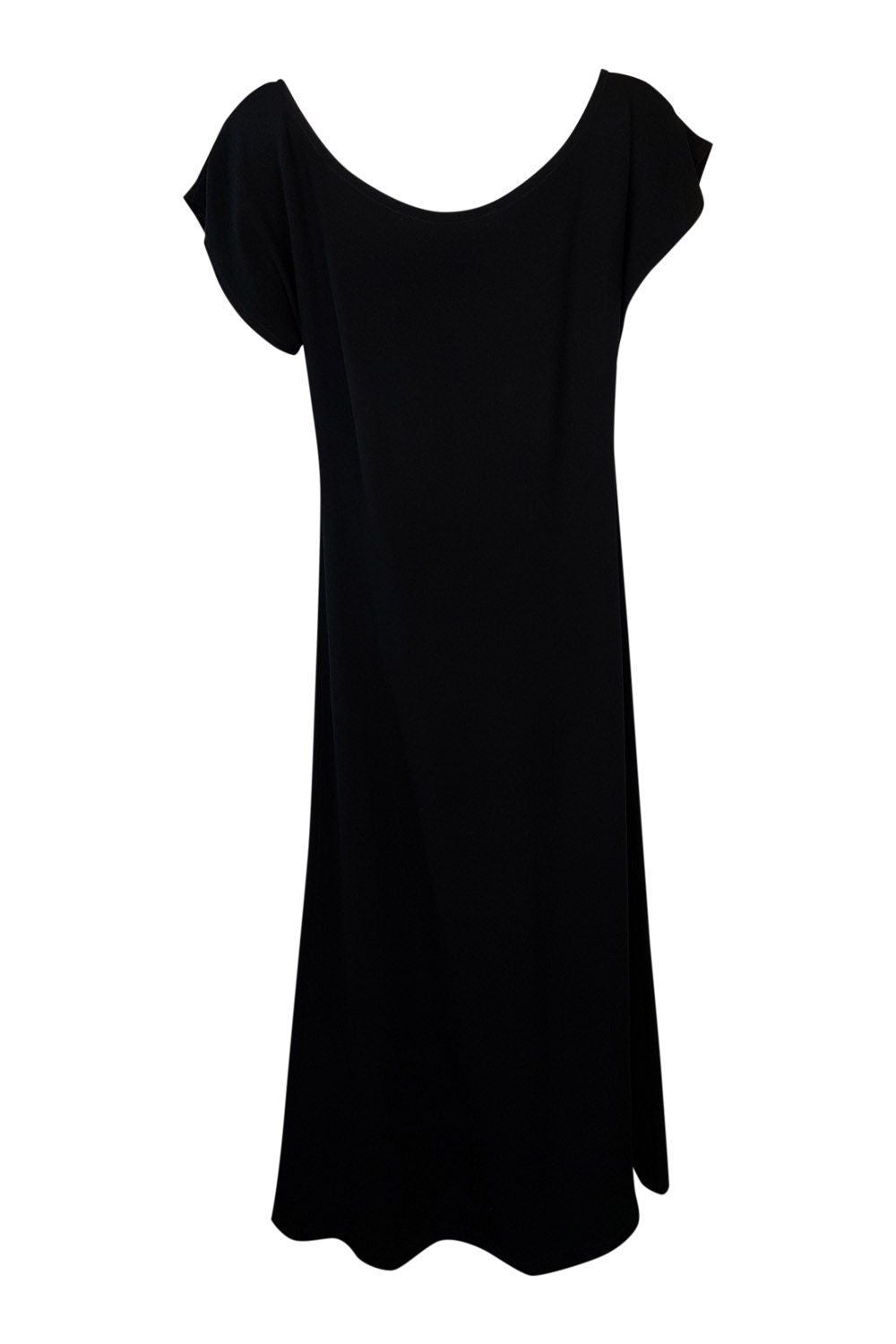 QUORUM Vintage Black Sheath Maxi Dress (UK 12)-Quorum-The Freperie