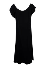 Load image into Gallery viewer, QUORUM Vintage Black Sheath Maxi Dress (UK 12)-Quorum-The Freperie

