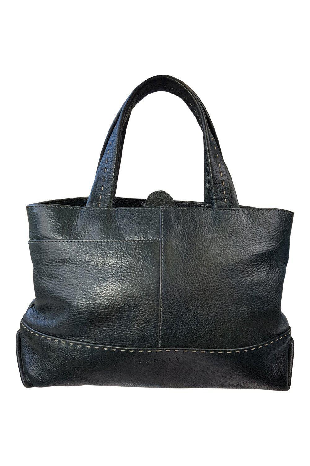 RADLEY Black Leather tote Bag (M)-Radley-The Freperie