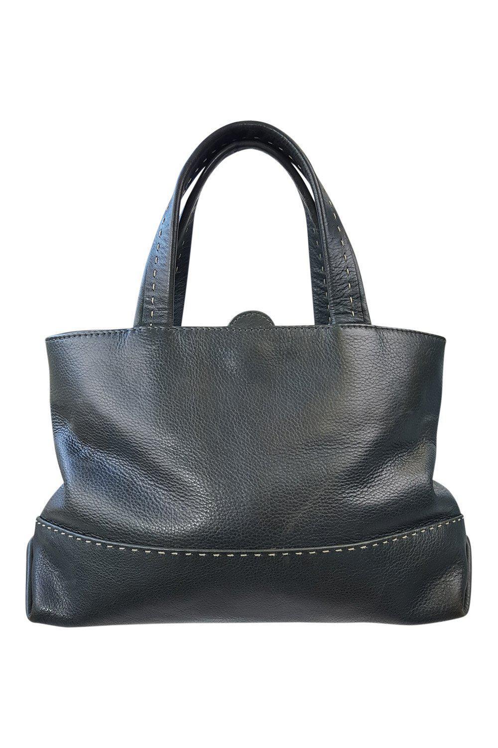 RADLEY Black Leather tote Bag (M)-Radley-The Freperie