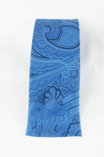 Load image into Gallery viewer, RAKE Square Bottom Paisley Print Silk Tie-RAKE-The Freperie
