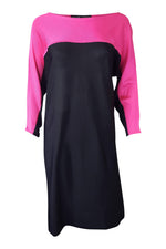 Load image into Gallery viewer, RALPH LAUREN Black and Pink Colour Block T-Shirt Dress (M)-Ralph Lauren-The Freperie
