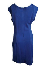 Load image into Gallery viewer, RINA SCIMENTO Blue Ruched Front Knee Length Shift Dress (XL)-Rina Scimento-The Freperie
