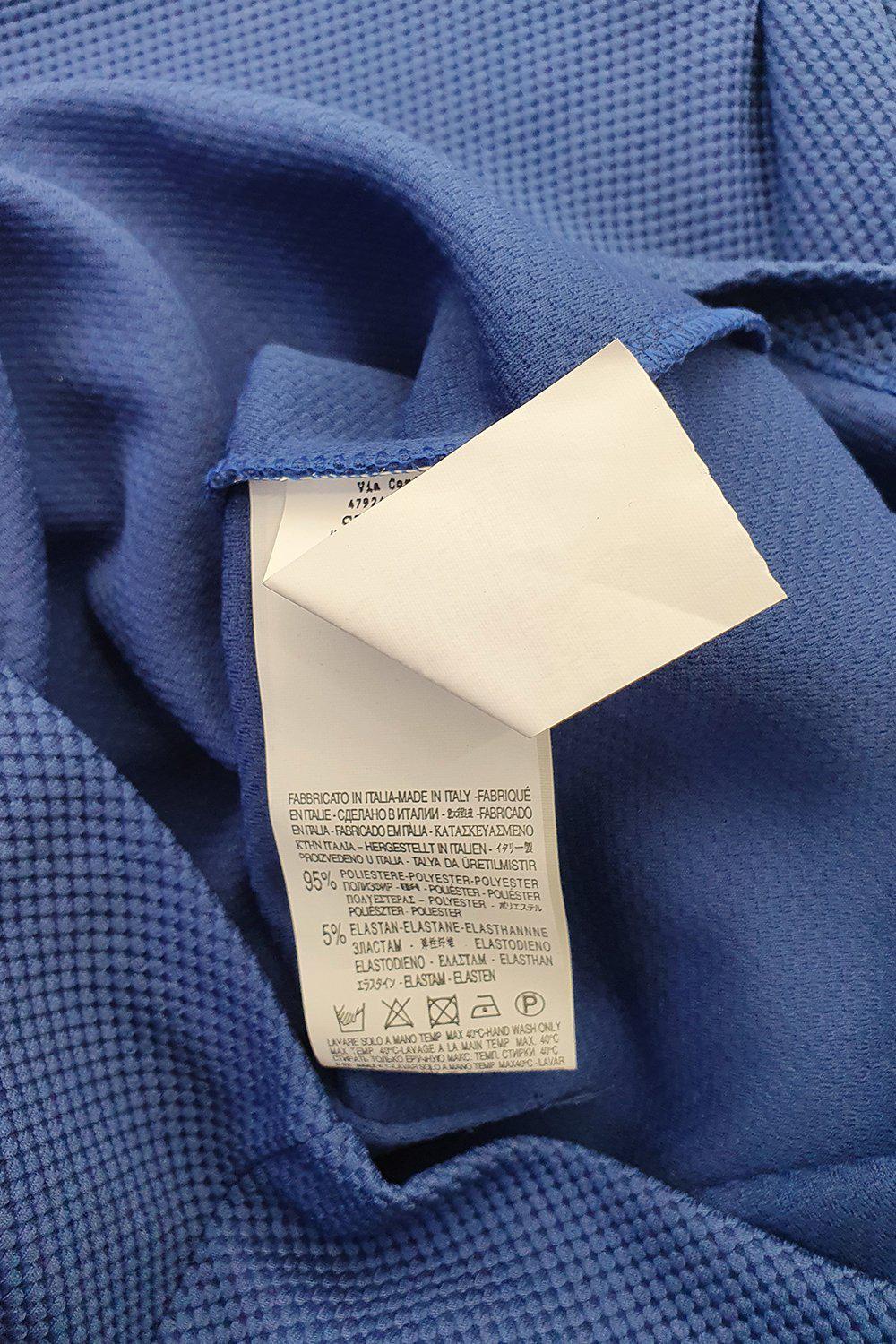 RINA SCIMENTO Blue Ruched Front Knee Length Shift Dress (XL)-Rina Scimento-The Freperie