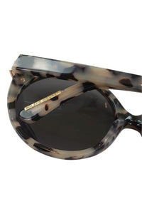 ROLAND MOURET Grey Tortoiseshell Round Eye Farrah Sunglasses 57-19-135-Roland Mouret-The Freperie