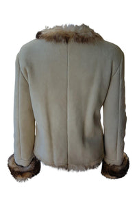 RUFFO RESEARCH Vintage Fall 2000 Fur Lined Suede Coat (S)-Ruffo Research-The Freperie