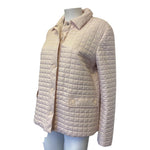 Load image into Gallery viewer, SALVATORE FERRAGAMO Pastel Pink Quilted Jacket (43 - UK 10-12)-The Freperie
