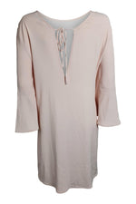 Load image into Gallery viewer, SANDRO Ballet Pink 3/4 Sleeve Tie Back Shirt Dress (3 | UK 12 | EU 40)-The Freperie
