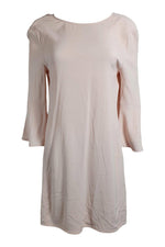 Load image into Gallery viewer, SANDRO Ballet Pink 3/4 Sleeve Tie Back Shirt Dress (3 | UK 12 | EU 40)-The Freperie
