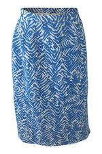 Load image into Gallery viewer, SARAH SPENCER Vintage Blue White Abstract Print Skirt Suit (12)-Sarah Spencer-The Freperie
