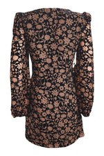 Load image into Gallery viewer, SAYLOR Noah Brown Black Velvet Long Sleeved Mini Dress (S)-Saylor-The Freperie
