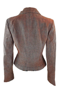 SCERVINO STREET Ermanno Scervino Brown Fitted Jacket (US 8)-Ermanno Scervino-The Freperie