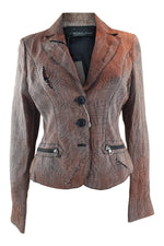 Load image into Gallery viewer, SCERVINO STREET Ermanno Scervino Brown Fitted Jacket (US 8)-Ermanno Scervino-The Freperie
