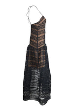 Load image into Gallery viewer, SELF PORTRAIT Black Floral Lace Spiral Midi Panelled Dress (UK 10 | US 6)-Self Portrait-The Freperie
