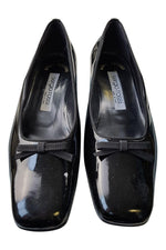 Load image into Gallery viewer, SERGIO ROSSI Black Patent Leather Kitten Heel Pumps (39.5)-Sergio Rossi-The Freperie

