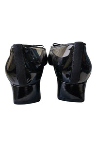 SERGIO ROSSI Black Patent Leather Kitten Heel Pumps (39.5)-Sergio Rossi-The Freperie