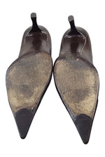 Load image into Gallery viewer, SERGIO ROSSI Vintage High Heel Pointed Toe Brown Pumps (38)-Sergio Rossi-The Freperie

