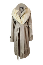 Load image into Gallery viewer, SHARON WAUCHOB Heavy Cotton Avante Garde Trench Coat and Scarf (38)-Sharon Wauchob-The Freperie

