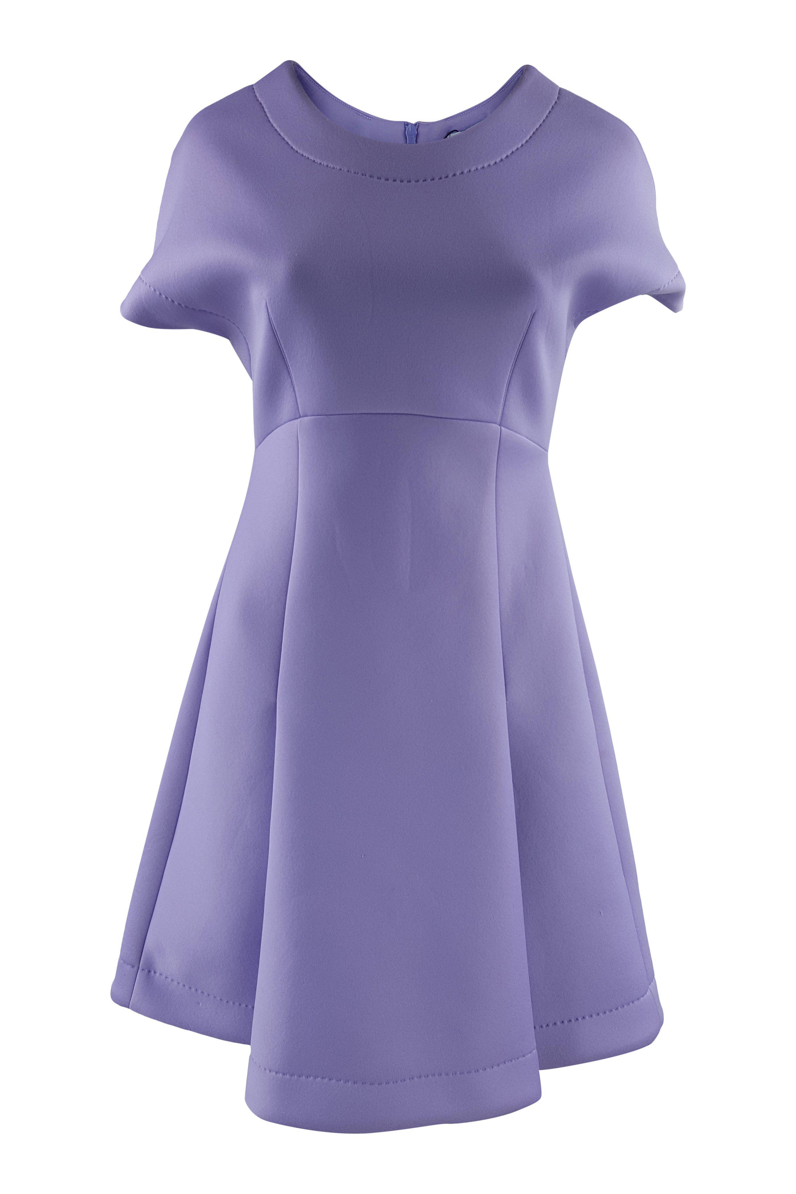 SONIA By Sonia Rykiel Purple Neoprene Skater Dress (38)-Sonia Rykiel-The Freperie