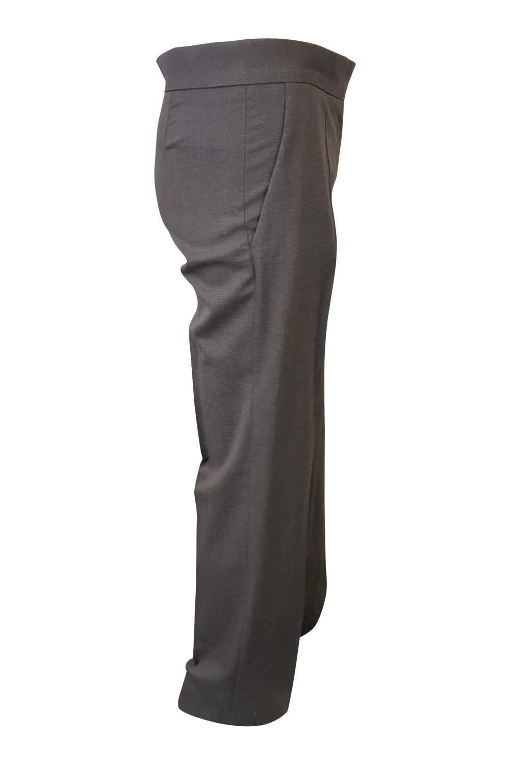 STELLA McCARTNEY Grey Wool Straight Leg Trousers (36)-Stella McCartney-The Freperie