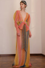 Load image into Gallery viewer, STILL STILL STUDIO London Wonderwall Mutton Sleeve Maxi Dress (36)-Still Still Studio-The Freperie
