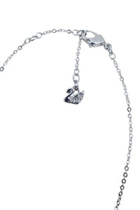 SWAROVSKI Purple Crystal Pendant White Rhodium Plated Necklace (8")-The Freperie