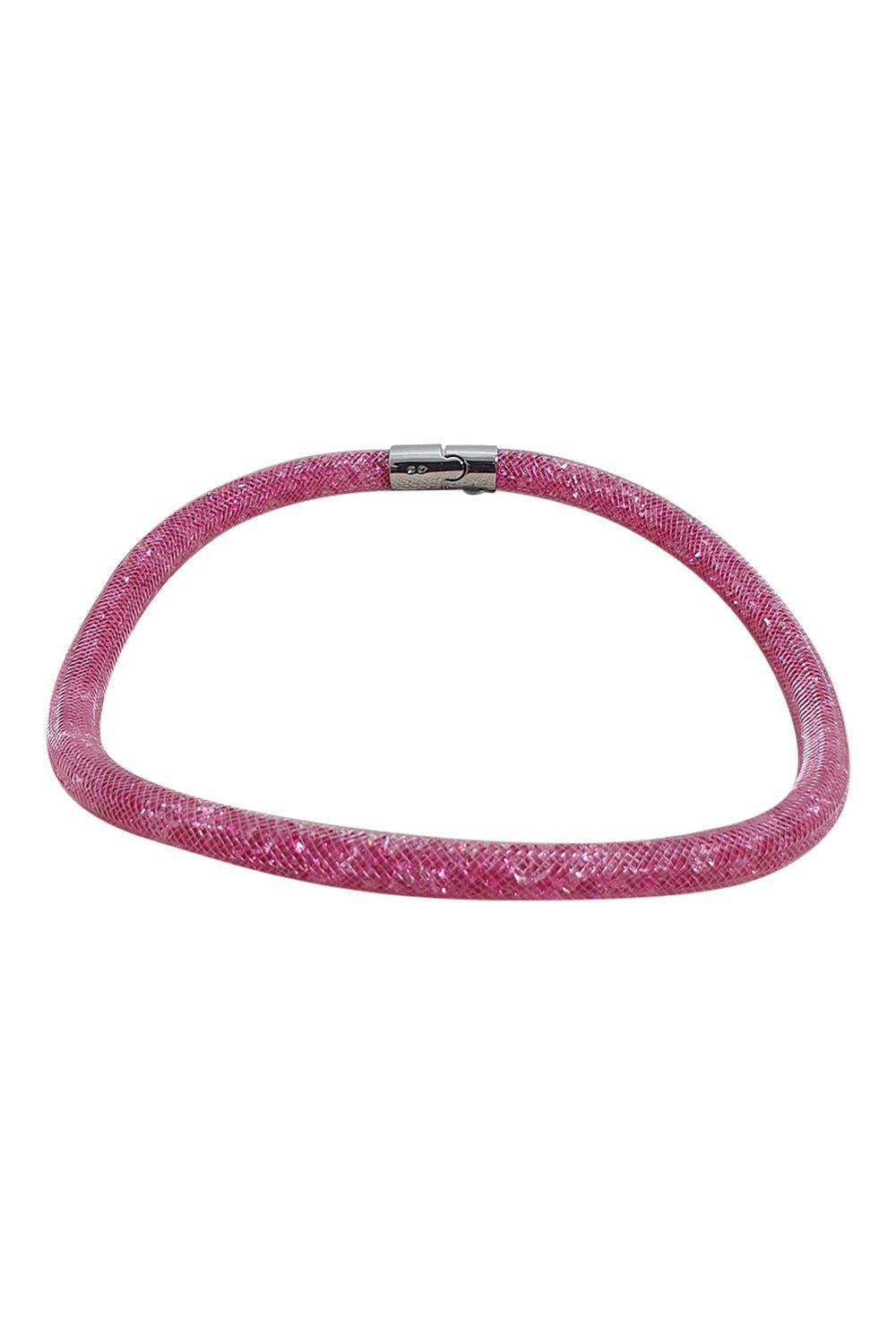 SWAROVSKI Stardust Choker or Wrap Around Bracelet Baby Pink Crystal Filled (M)-The Freperie