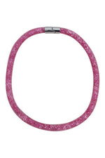 Load image into Gallery viewer, SWAROVSKI Stardust Choker or Wrap Around Bracelet Baby Pink Crystal Filled (M)-The Freperie
