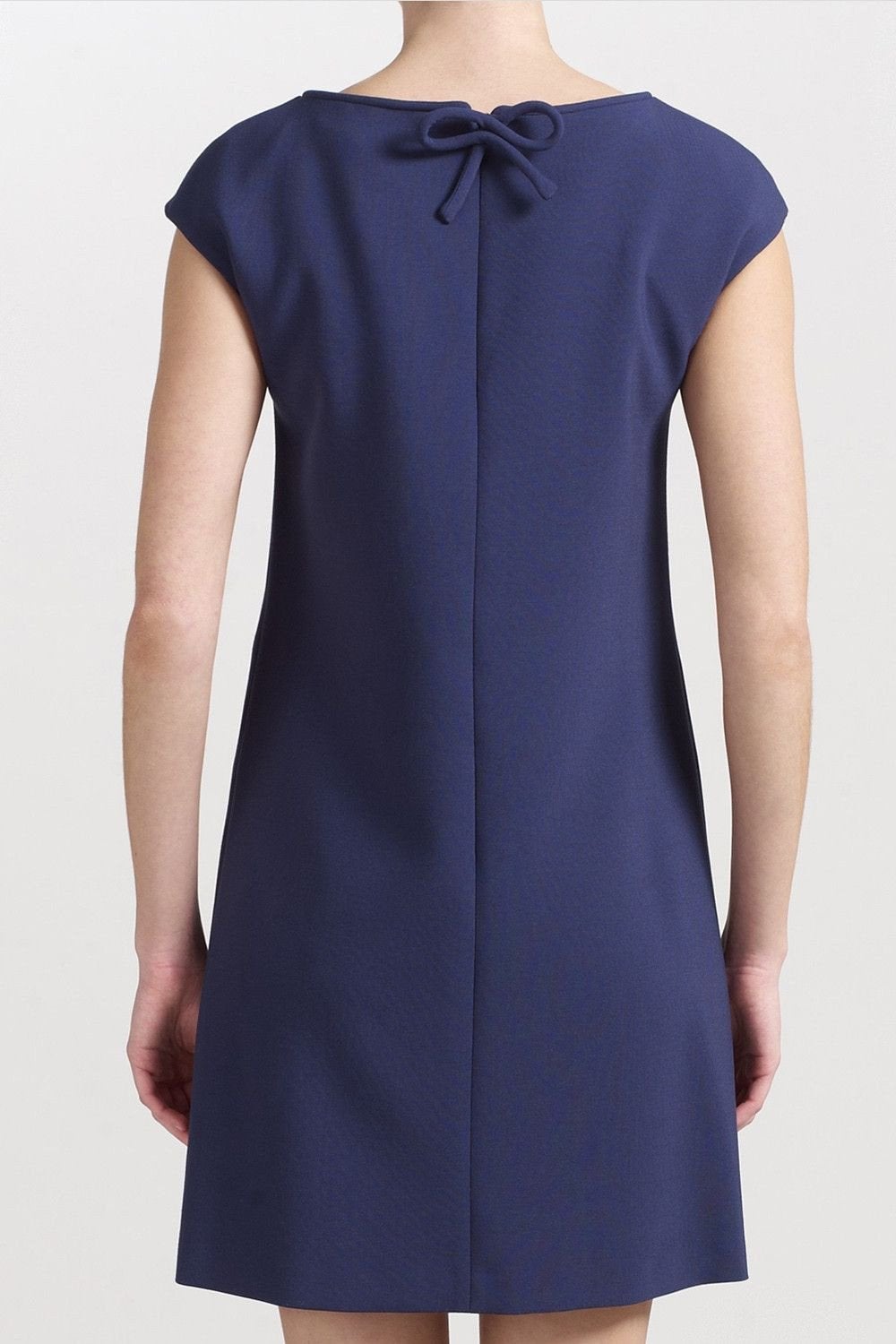 TARA JARMON MARINE MULTI-POCKET SHIFT DRESS FR 40 UK 12-Tara Jarmon-The Freperie