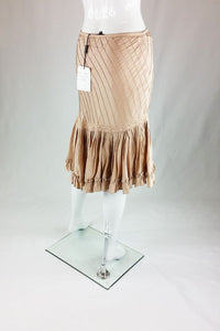 TARA JARMON Vieux Rose Gypsy Style Satin Skirt (UK 8)-Tara Jarmon-The Freperie