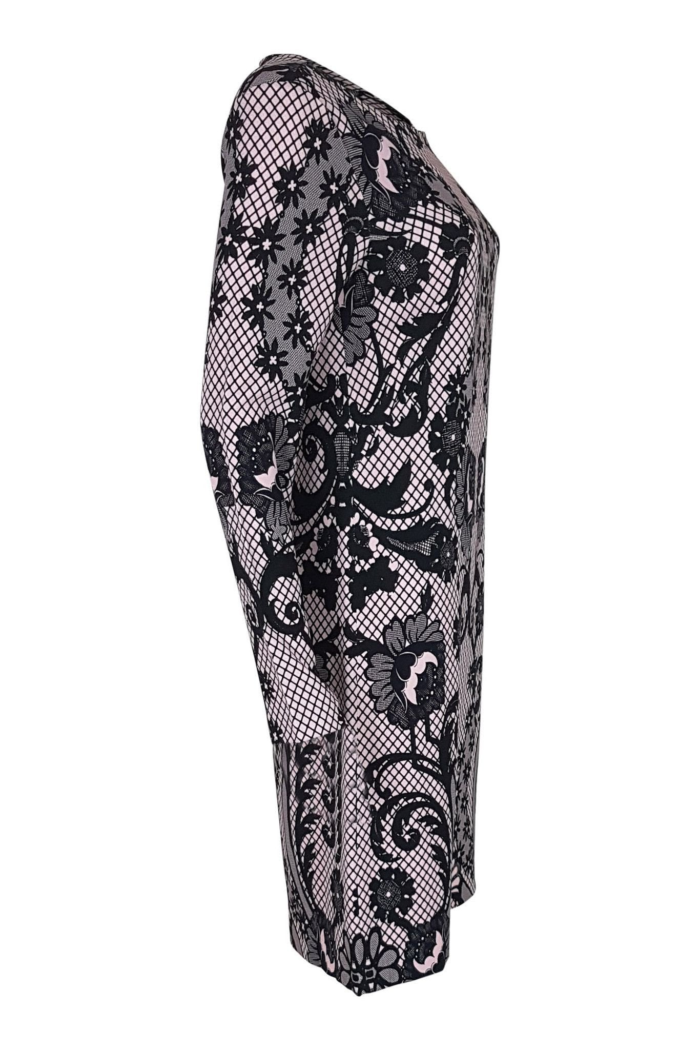 TEMPERLEY London Lace Print Shift Dress (8)-Temperley-The Freperie