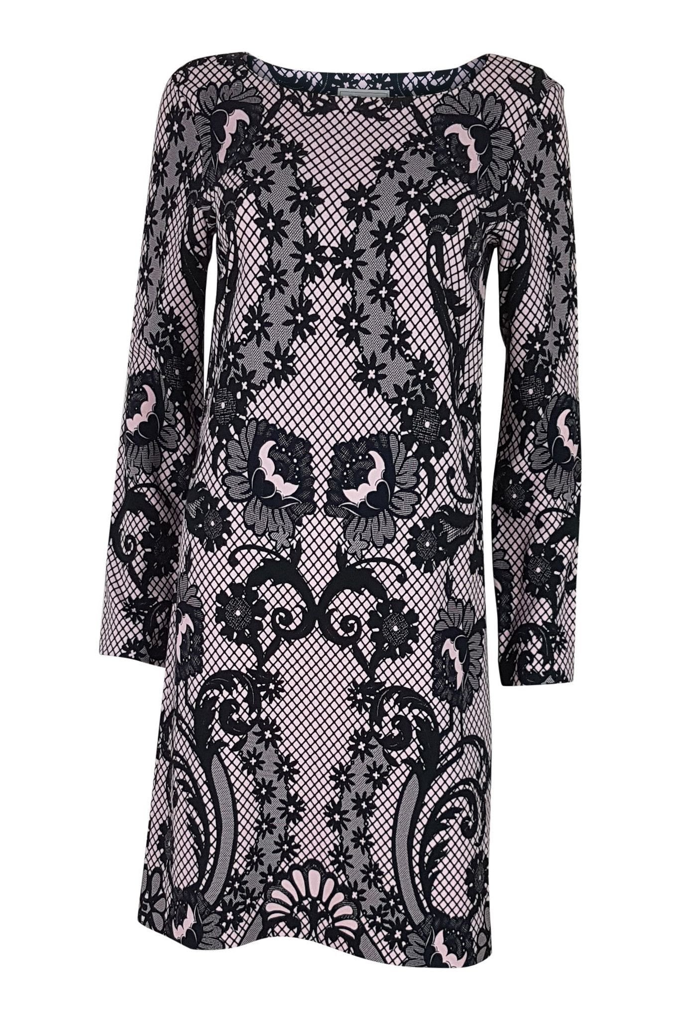 TEMPERLEY London Lace Print Shift Dress (8)-Temperley-The Freperie